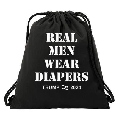 Real Me.N Wear Diapers Trump 2024 Drawstring Bag