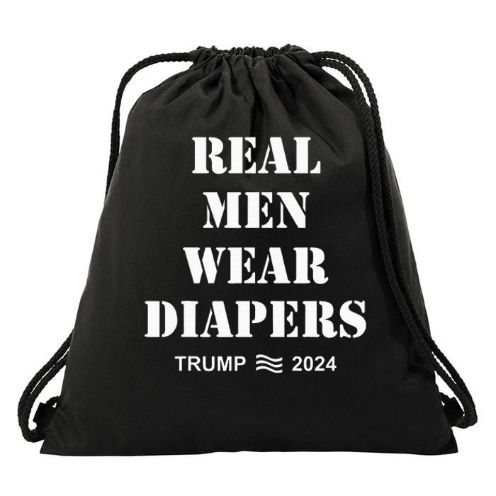 Real Me.N Wear Diapers Trump 2024 Drawstring Bag