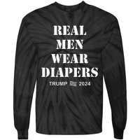 Real Me.N Wear Diapers Trump 2024 Tie-Dye Long Sleeve Shirt