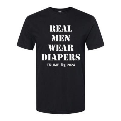 Real Me.N Wear Diapers Trump 2024 Softstyle CVC T-Shirt