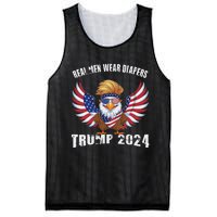 Real M.E.N Wear Diapers Trump 2024 Meme Mesh Reversible Basketball Jersey Tank