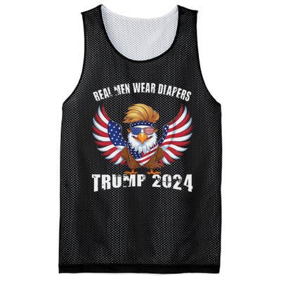 Real M.E.N Wear Diapers Trump 2024 Meme Mesh Reversible Basketball Jersey Tank