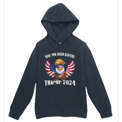 Real M.E.N Wear Diapers Trump 2024 Meme Urban Pullover Hoodie