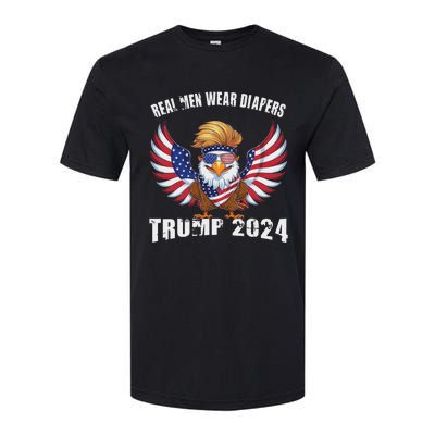 Real M.E.N Wear Diapers Trump 2024 Meme Softstyle CVC T-Shirt