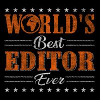 Retro Motif Worlds Best Editor Flat Bill Trucker Hat