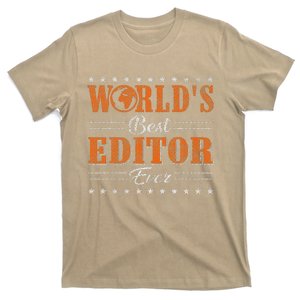 Retro Motif Worlds Best Editor T-Shirt