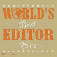Retro Motif Worlds Best Editor T-Shirt