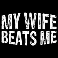 Retro My Wife Beats Me Husband Vintage Funny Long Sleeve Shirt