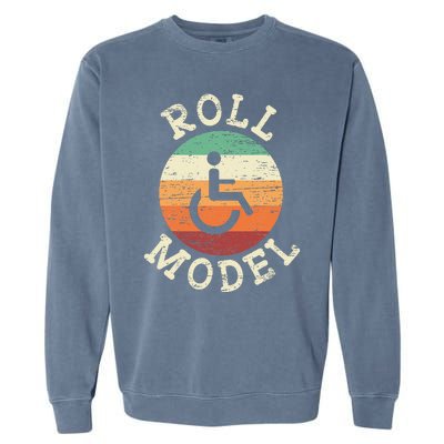 Role Model Wheelchair User Handicap Ampu PWD Disabled Garment-Dyed Sweatshirt