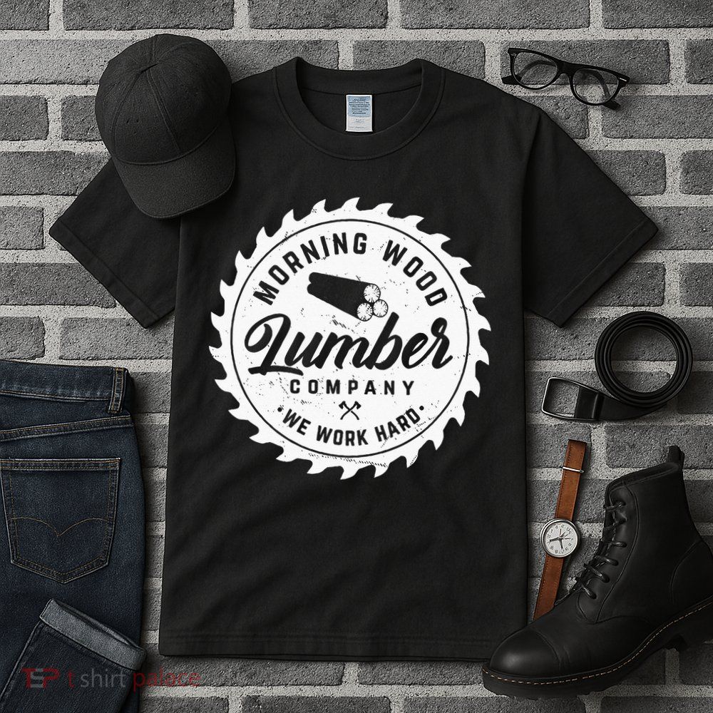 Retro Morning Wood Lumber Company Camping Woodman Tall T-Shirt