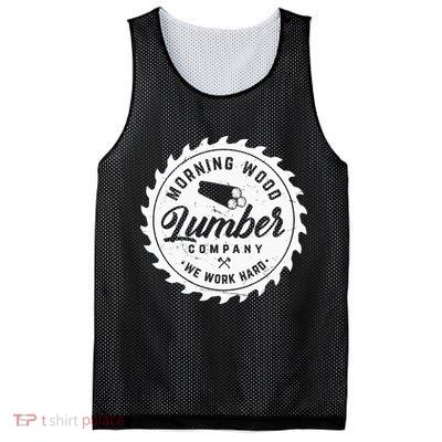Retro Morning Wood Lumber Company Camping Woodman Mesh Reversible Basketball Jersey Tank