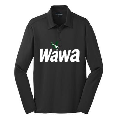 Rob Mcelhenney Wawa Philadelphia Funny Football Silk Touch Performance Long Sleeve Polo