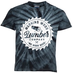 Retro Morning Wood Lumber Company Camping Woodman Kids Tie-Dye T-Shirt