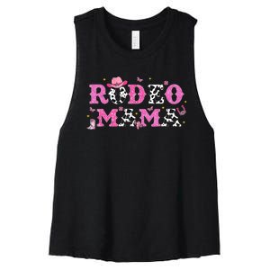 Rodeo Mama Western Cowgirl Rodeo Party Bday Girl Party Women's Racerback Cropped Tank