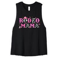 Rodeo Mama Western Cowgirl Rodeo Party Bday Girl Party Women's Racerback Cropped Tank