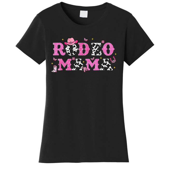 Rodeo Mama Western Cowgirl Rodeo Party Bday Girl Party Women's T-Shirt