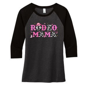 Rodeo Mama Western Cowgirl Rodeo Party Bday Girl Party Women's Tri-Blend 3/4-Sleeve Raglan Shirt