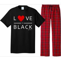 Rashad Mooreman Wearing Love Is Black Pajama Set