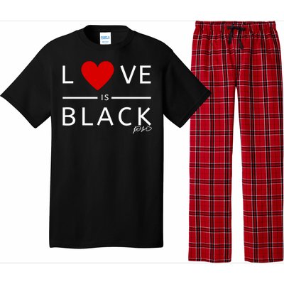 Rashad Mooreman Wearing Love Is Black Pajama Set