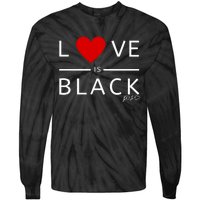 Rashad Mooreman Wearing Love Is Black Tie-Dye Long Sleeve Shirt