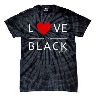 Rashad Mooreman Wearing Love Is Black Tie-Dye T-Shirt