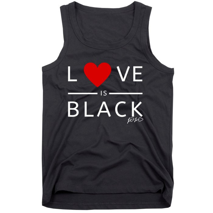 Rashad Mooreman Wearing Love Is Black Tank Top