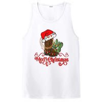 Retro Merry Xmas Santa Hat Cowboy Boots Western Christmas PosiCharge Competitor Tank