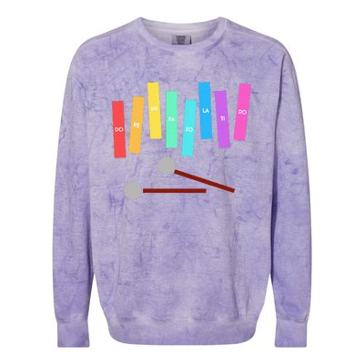 Rainbow Music Xylophone Colorblast Crewneck Sweatshirt