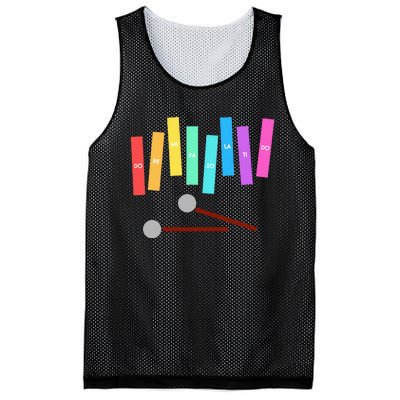 Rainbow Music Xylophone Mesh Reversible Basketball Jersey Tank