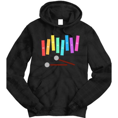 Rainbow Music Xylophone Tie Dye Hoodie