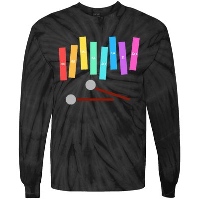 Rainbow Music Xylophone Tie-Dye Long Sleeve Shirt