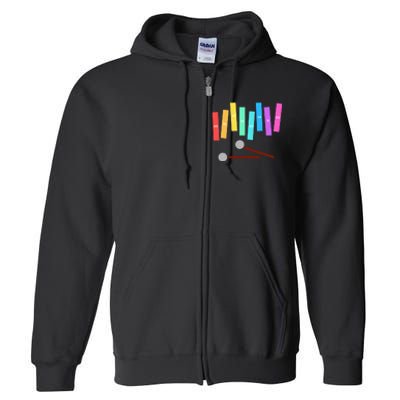 Rainbow Music Xylophone Full Zip Hoodie