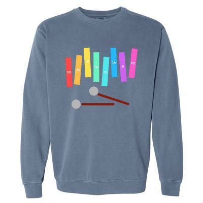 Rainbow Music Xylophone Garment-Dyed Sweatshirt