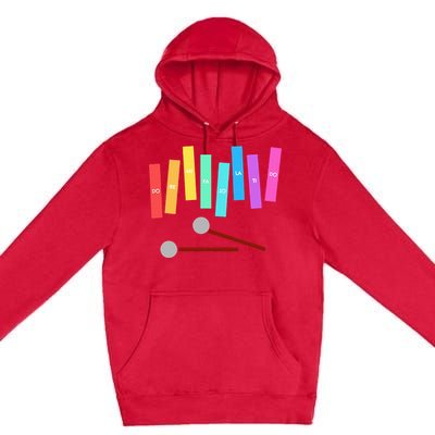 Rainbow Music Xylophone Premium Pullover Hoodie