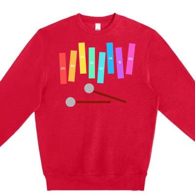 Rainbow Music Xylophone Premium Crewneck Sweatshirt