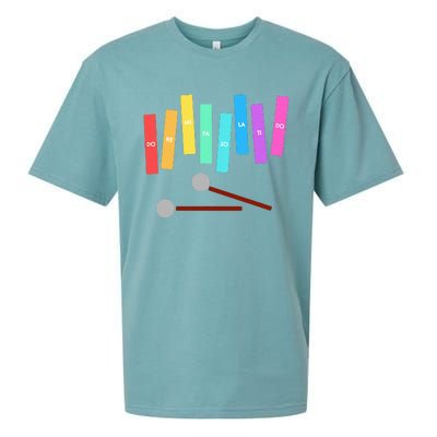 Rainbow Music Xylophone Sueded Cloud Jersey T-Shirt