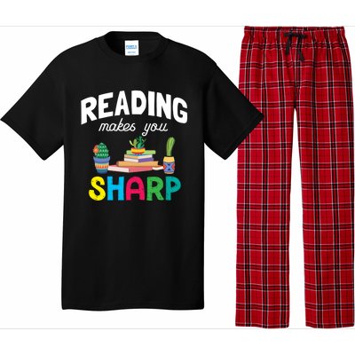 Reading Makes You Sharp Bookish Book Reader Read A Book Day Cute Gift Pajama Set