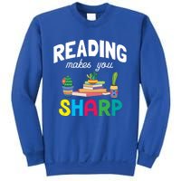 Reading Makes You Sharp Bookish Book Reader Read A Book Day Cute Gift Sweatshirt