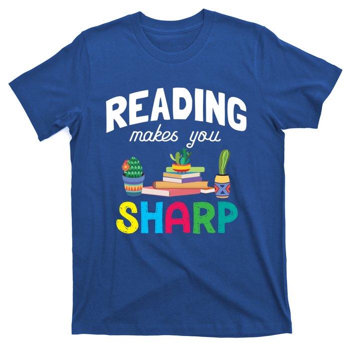 Reading Makes You Sharp Bookish Book Reader Read A Book Day Cute Gift T-Shirt