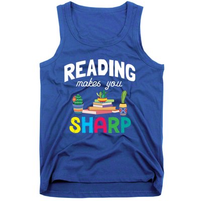 Reading Makes You Sharp Bookish Book Reader Read A Book Day Cute Gift Tank Top