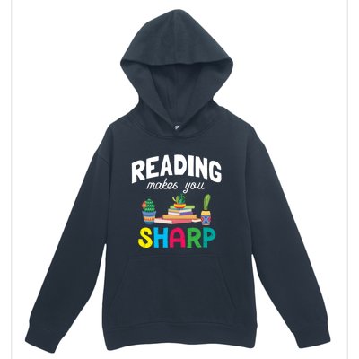 Reading Makes You Sharp Bookish Book Reader Read A Book Day Cute Gift Urban Pullover Hoodie