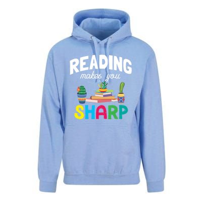 Reading Makes You Sharp Bookish Book Reader Read A Book Day Cute Gift Unisex Surf Hoodie