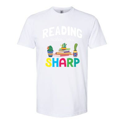 Reading Makes You Sharp Bookish Book Reader Read A Book Day Cute Gift Softstyle CVC T-Shirt