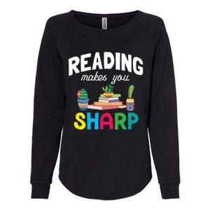 Reading Makes You Sharp Bookish Book Reader Read A Book Day Great Gift Womens California Wash Sweatshirt