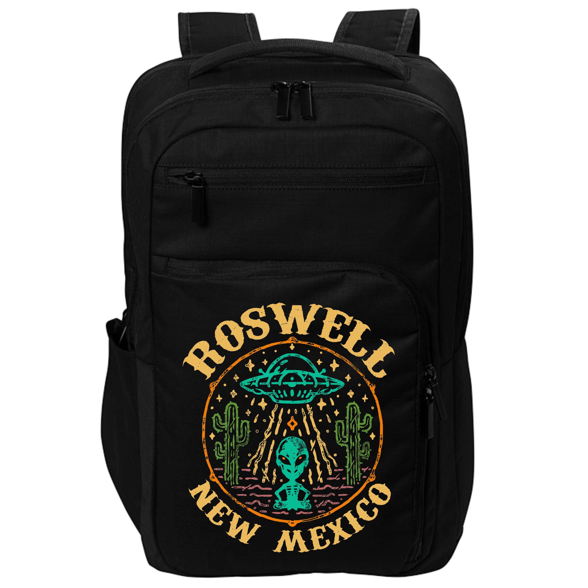 Roswell NM 1947 Funny Roswell Aviation Gifts New Mexico 51 Impact Tech Backpack