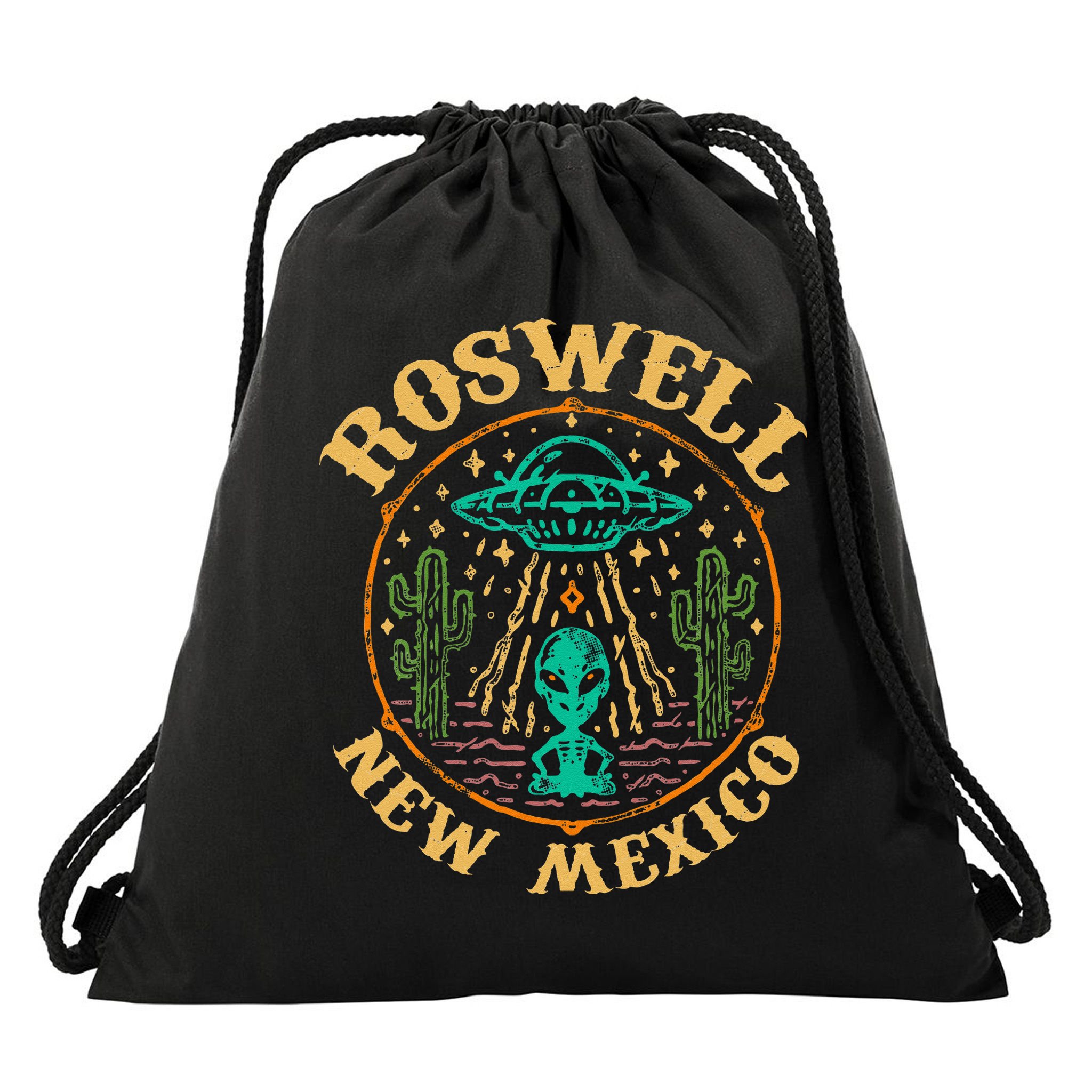 Roswell NM 1947 Funny Roswell Aviation Gifts New Mexico 51 Drawstring Bag