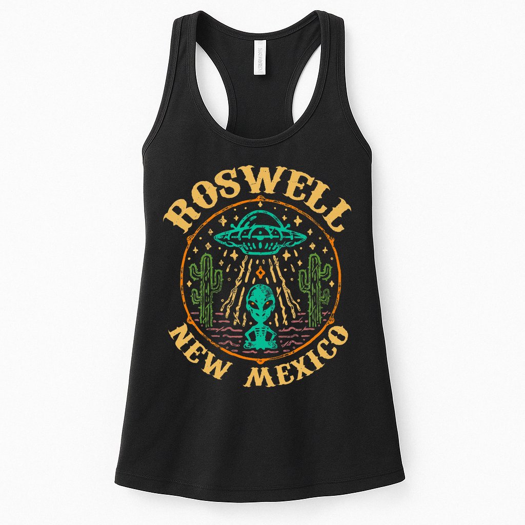 Roswell NM 1947 Funny Roswell Aviation Gifts New Mexico 51 Womens Tank Top