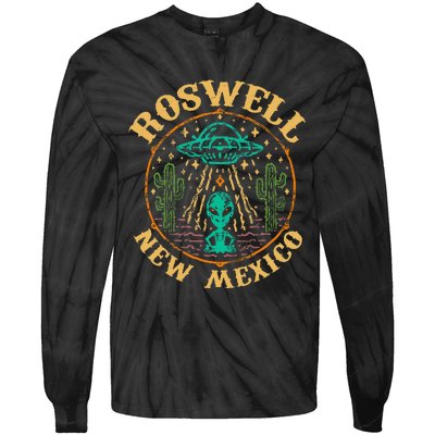 Roswell NM 1947 Funny Roswell Aviation Gifts New Mexico 51 Tie-Dye Long Sleeve Shirt