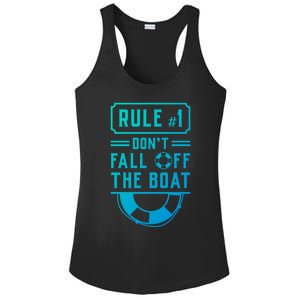 Rule Number 1 Dont Fall Off The Boat Cruise Ship Gift Ladies PosiCharge Competitor Racerback Tank