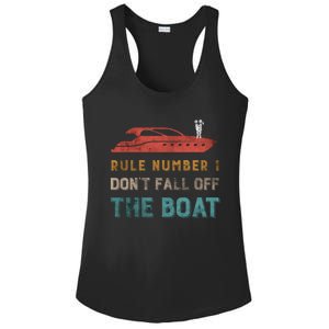 Rule Number 1 Dont Fall Off The Boat Cruising Boating Funny Gift Ladies PosiCharge Competitor Racerback Tank